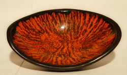 Glazed ceramic bowl.