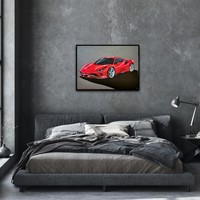 Piros ferraris festményem (2022)