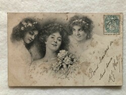 Antique postcard with long address -2.