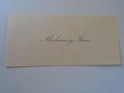 Za417.23 Ilona Madarassy - business card 1930k