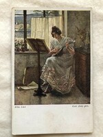 Antique romantic postcard - 1920 -2.