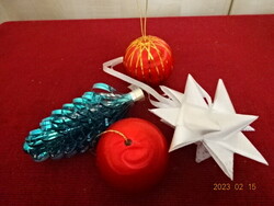 Christmas decorations, four pieces. Jokai.