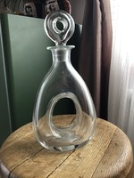 Older special crystal glass whiskey and cognac bottle, decanter