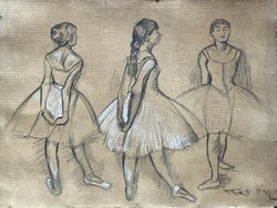 Fried pál marked--ballerinas drawing