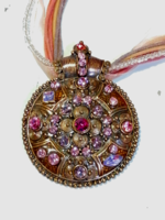 Rhinestone, enamel pendant (935)