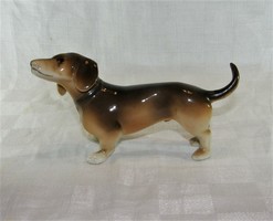 Tacskó kutya figura - Royal Dux porcelán
