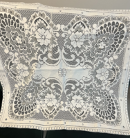 Openwork machine lace cream white tablecloth 70x70cm