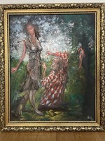 László Babos: longing (oil painting) 75cmx61cm