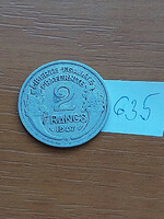 HUF 30 / piece French 2 francs franc 1947 / b, alu. 635