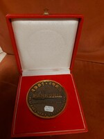 Pannónia hotel and hospitality company, bronze commemorative medal, 1981-85, the last five-year plan...