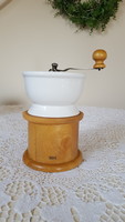 Tcm porcelain/wood manual coffee grinder