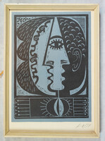 Kass János (1927 - 2010): Hajnal, 1978, színes szita, szignált, 42 x 30,5