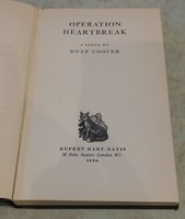 DUFF COOPER: OPERATION HEARTBREAK 1950. London