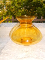 Lüszter lámpa búra  borostyán színű üvegből