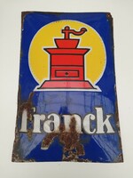 Régi zománctábla Franck kávé reklám zománctábla Franck pótkávé cikóriakávé reklám tábla 1930 as évek