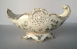 Antique earthenware centerpiece, serving tray, bowl