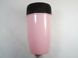 Old retro plastic storage box with lid - approx. 1970s 16 cm tall