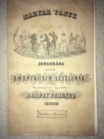 Antique sheet music! /1800's! Hungarian dancer/ piano player b. to László Wenckheim in a friendly way p