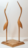 Retro/vintage/mid-century - wooden boom/crane pair large decorative object