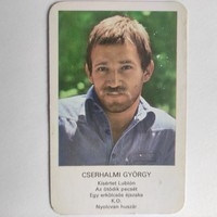 György Mokép Cserhalmi card calendar 1978