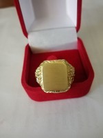 Férfi pecsétgyűrű, 14K öntött, tömör arany 18,6 gramm M.:72