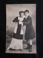 Cca. 1911 CIGÁNYSZERELEM FEDÁK SÁRI + PAPÍR SÁNDOR KIRÁLY SZINHÁZ FOTÓ LAP Strelisky- fotó