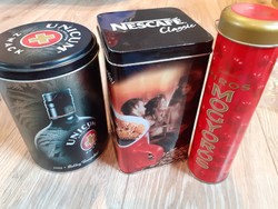 Fém doboz csomag Nescafé, Piros mogyorós, Unicum