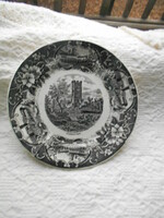 Városképes,  tájképes   porcelán  tányér 17 cm