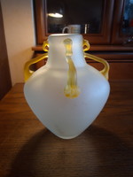 Art Nouveau blown glass amphora vase - 20 cm