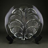 1L820 leaf-shaped thick-walled glass cake plate 30 cm
