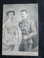 1916 IV. KÁROLY UTOLSÓ MAGYAR KIRÁLY - ZITA KIRÁLYNÉ BUDAPEST KORABELI EREDETI FOTÓ LAP