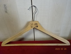 Wooden hanger with Red October men's clothing factory inscription, length 45 cm. Jokai.