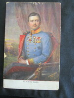 Arc. Károly, the last crowned Hungarian king, original photo sheet from 1916 Pietzner photo