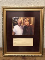 Sir Anthony Hopkins és Varnus Xavér Budapesti fotója autogrammal