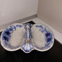 Faience porcelain antique serving bowl