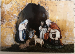 1987/Retro karácsonyi képeslap /Vác, Ferences templom, Betlehem