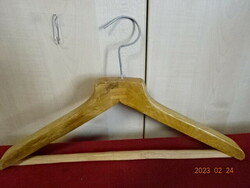 Antique, thick, wooden coat hanger, length 45 cm. Jokai.