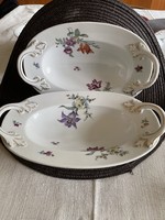 Rosenthal porcelain, 2 pieces, hand painted, bowls with handles, in pairs