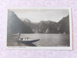Régi képeslap fotó levelezőlap csónak
