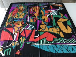 Picasso festményes kendő, 87 x 87 cm