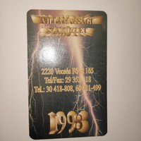 Electrical trade card calendar 1998