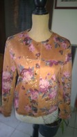 Amisu cognac-colored floral blazer-women's top-coat m 38