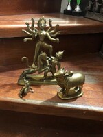 Vishnu szobor bronzból, 22 cm-es nagyságú, gyűjtőknek kiváló.3 db-os készlet. 7335