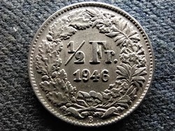 Svájc .835 ezüst 1/2 Frank 1946 B (id73398)
