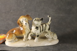 Német porcelán kuty-cica 474