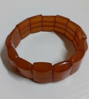 Rubber bracelet bracelet made from genuine amber beads in good condition