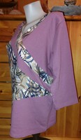 2XL Kevertszálas (pamut + viskoz + elastan) hosszú ujjú rugalmas, vékony, puha felső