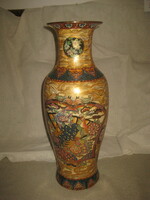 Keleti padló váza  , kézi festés ,  sok arannyal  , hibátlan   kb 60 cm