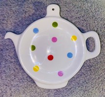 Eredeti angol porcelán  6 db pöttyös  Martin Gulliver tea kancsó formájú tea filter Tartó