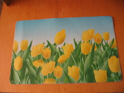 Retro tulip plate coaster, Easter decoration